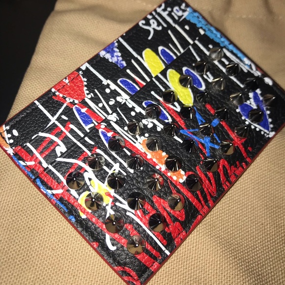 Christian Louboutin Spike Embellished Card Holder - Picture 3 of 6